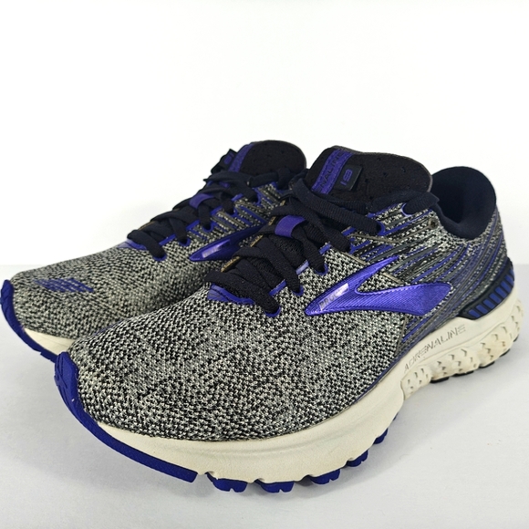 Brooks Adrenaline GTS 19 Women’s Sz 6.5 Running Sneakers Shoes Purple Gray - Picture 4 of 16